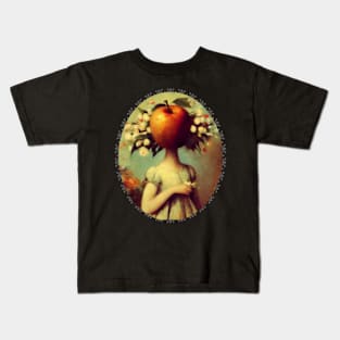 Surrealism, aesthetic, vintage, retro, cottagecore, dreamer, apple, autumn, cute , Halloween Kids T-Shirt